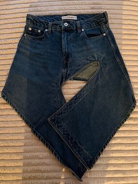 Y/Project Asymmetric Denim Skirt